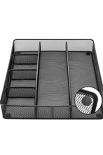 Load image into Gallery viewer, Desk drawer organizer for office and home, metal mesh 6 compartment.