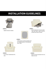 Load image into Gallery viewer, Easy-Going 2 Pieces Fleece Stretch Chair Sofa Slipcover Washable Sofa Couch Cover, Spandex Soft Fitted Furniture Protector, Kids, Pet, Dog (Chair, Ivory)