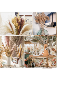Natural Pampas Grass Mix Bouquet | Dried Pampas Bouquet for Wedding Boho Flowers Home Table Decor Desk Decor, Rustic Farmhouse Decor .