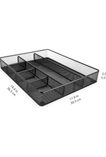 Load image into Gallery viewer, Desk drawer organizer for office and home, metal mesh 6 compartment.
