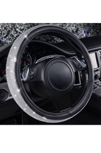 Load image into Gallery viewer, Bling Diamond Leather Steering Wheel Cover.