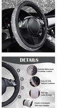 Load image into Gallery viewer, Bling Diamond Leather Steering Wheel Cover.