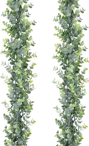 DearHouse Faux Eucalyptus Garland Plant, 2 Pack Artificial Vines Hanging Eucalyptus Leaves