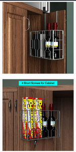 Pack- Simple Trending Over the Door/Wall Mount Cabinet Door Organizer Holder in Kitchen or Pantry .