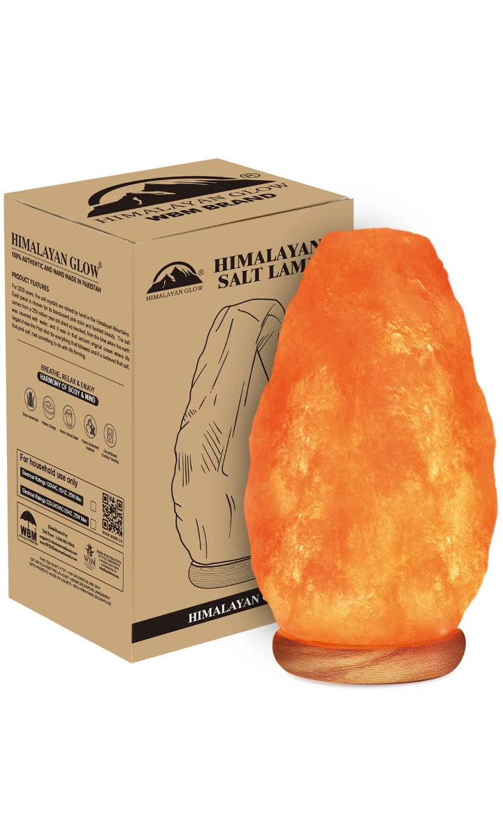 Himalayan Glow Salt Lamp with Dimmer Switch 4-7  lbs