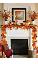 Load image into Gallery viewer, 2 Pack Fall Garland Maple Leaf.