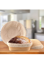 Load image into Gallery viewer, (Set of 2) 9 inch Round Bread Proofing basket.