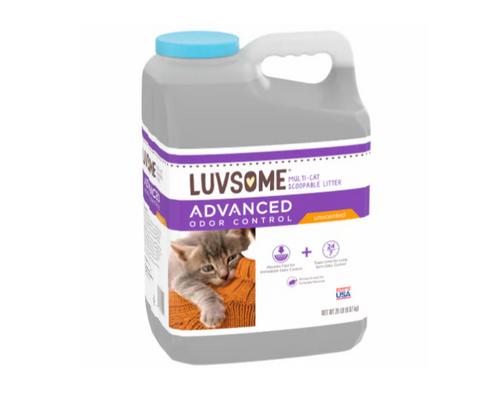 Luvsome Advanced Odor Control Unscented Multi-Cat Scoopable Litter.