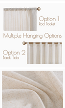 Load image into Gallery viewer, Linen Beige Curtains 108 Inch Long.