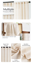 Load image into Gallery viewer, Linen Beige Curtains 108 Inch Long.